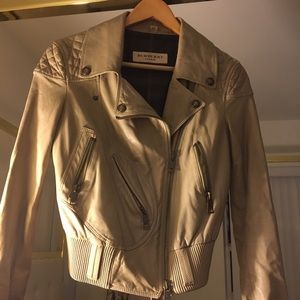 Burberry Camel Real Leather Jacket